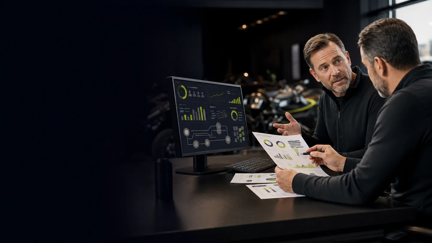 Dealership leaders reviewing verified marketing performance and operating priorities